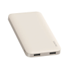 Внешний аккумулятор Solove Powerbank 10000mAh с кожаным чехлом, бежевый